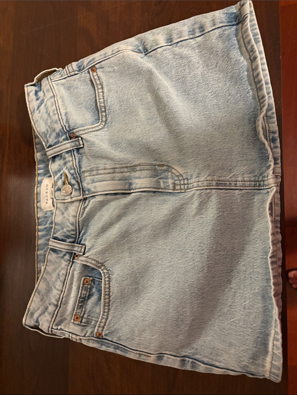 PacSun Light Blue High-Rise Denim Shorts